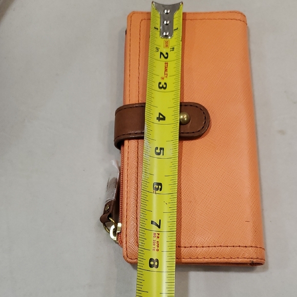 Fossil Orange and Brown Leather Wallet with Smooth Finish - Picture 6 of 7